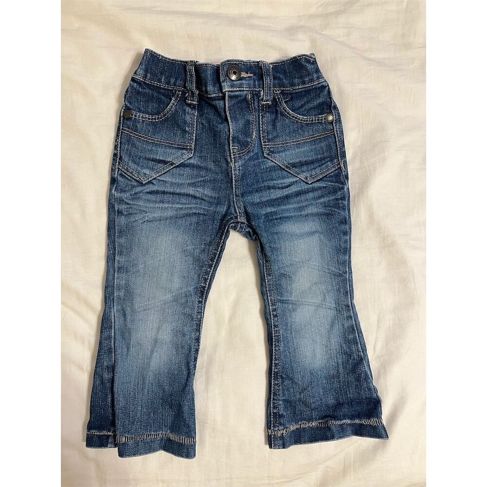 OshKosh B'gosh Baby Toddler Boys Jeans 18 Months Blue Elastic Waist